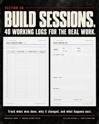 Workshop Ledger - Print Edition + PDF
