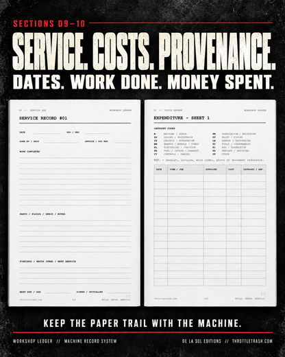 Workshop Ledger - Print Edition + PDF